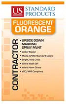 US Standard Products INDUSTRIAL PRODUCTS Orange Marking Spray Paint
