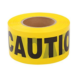 Barricade & Warning Tape (HEAVY-DUTY Poly) - Caution Tape - Case of 12